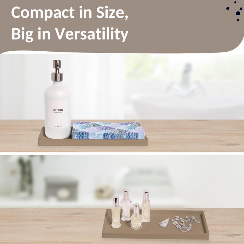 Spacewiser Countertop and Vanity Tray - 11.7"" Shatterproof Bathroom Tray, Flexible Silicone Soap Tray for Kitchen, Toilet Tank Tray, Bathroom Trays for Counter, Perfume Candle Key Valet Tray - Image 5